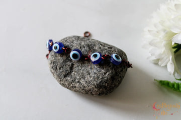 Multi Evil Eye Beads Bracelet – Handmade Wire Jewelry