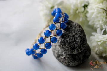 Two Layer Double Braided Bead Bracelet Cuff – Handmade Wire Jewelry