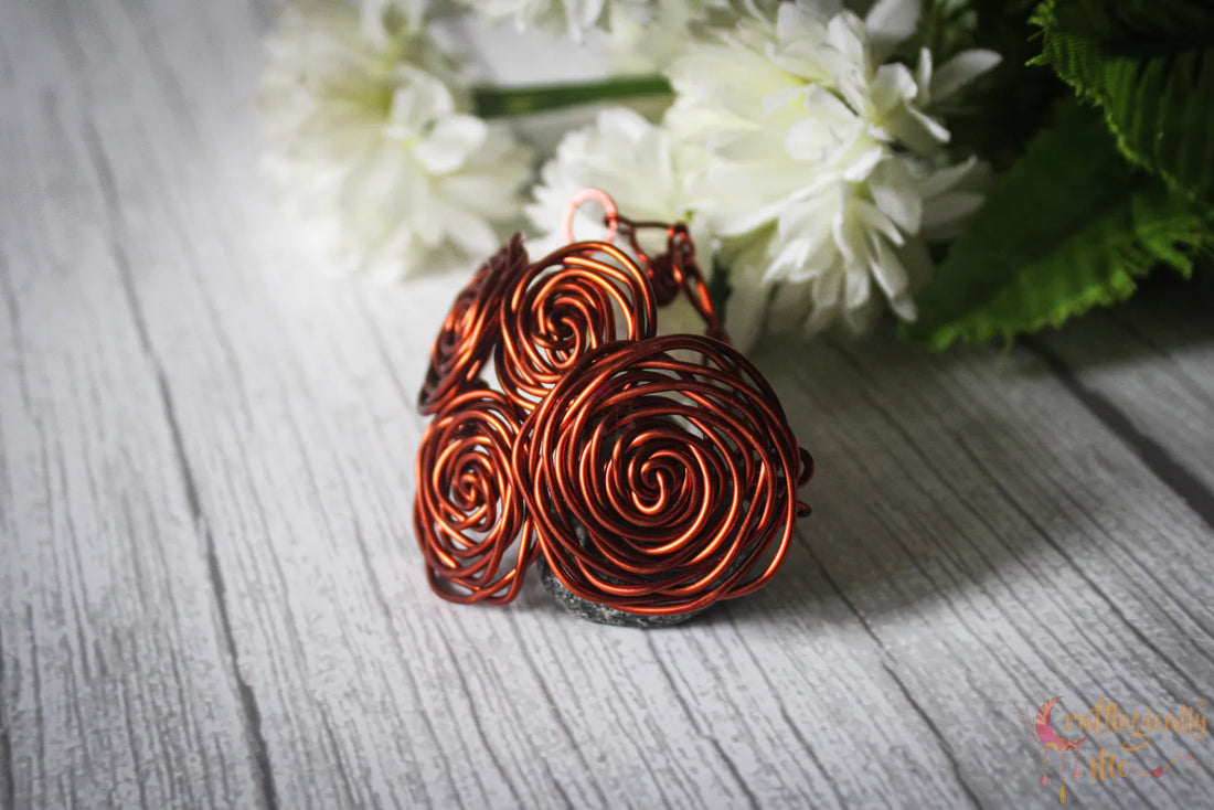 Rose Bouquet Bracelet Cuff – Handmade Wire Jewelry
