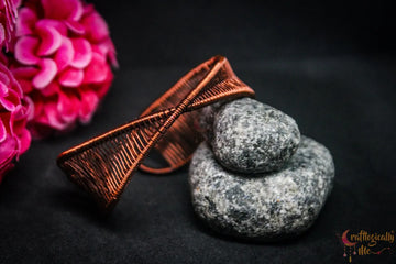 Wire Loom Cross Over Bracelet Cuff – Handmade Wire Jewelry