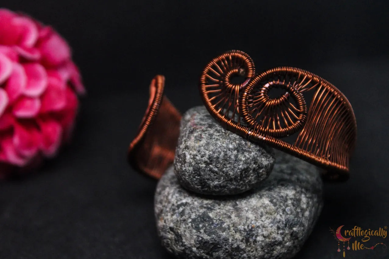 Wire Loom Cross Over Bracelet Cuff – Handmade Wire Jewelry