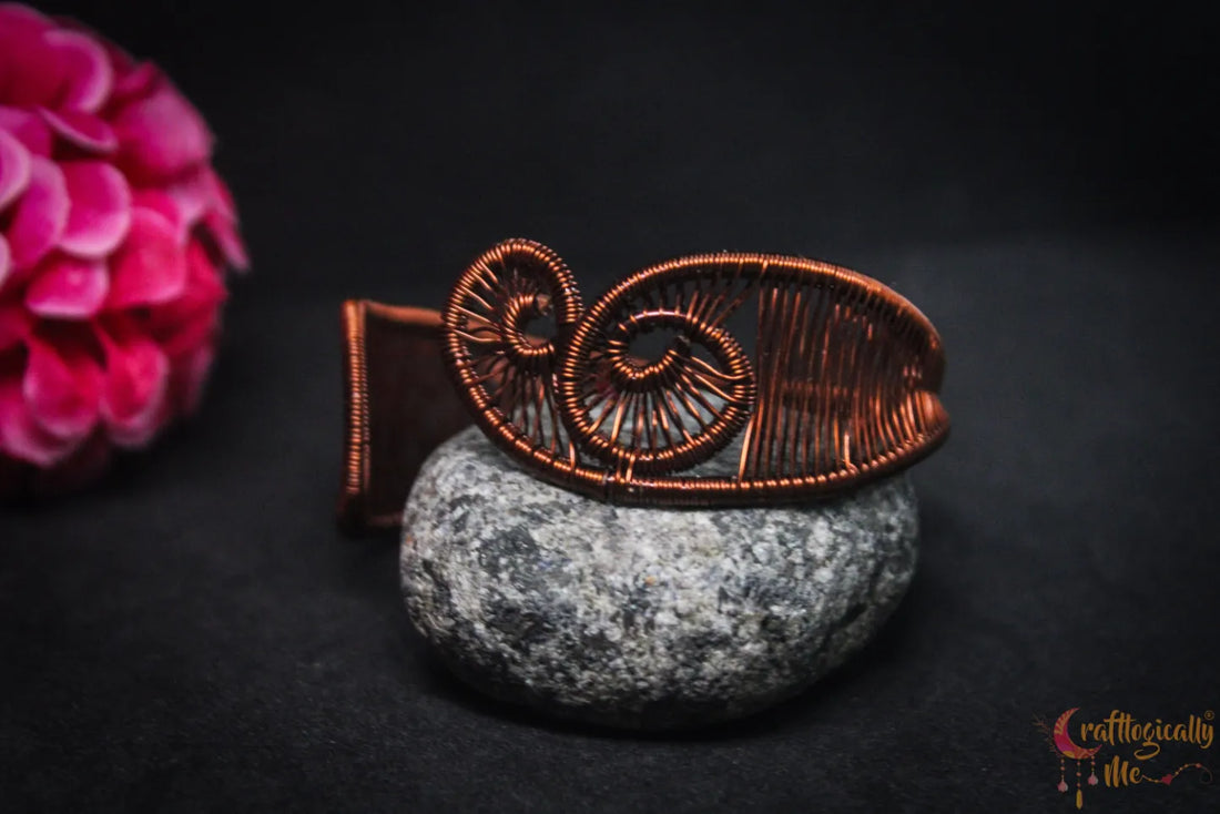 Wire Loom Cross Over Bracelet Cuff – Handmade Wire Jewelry