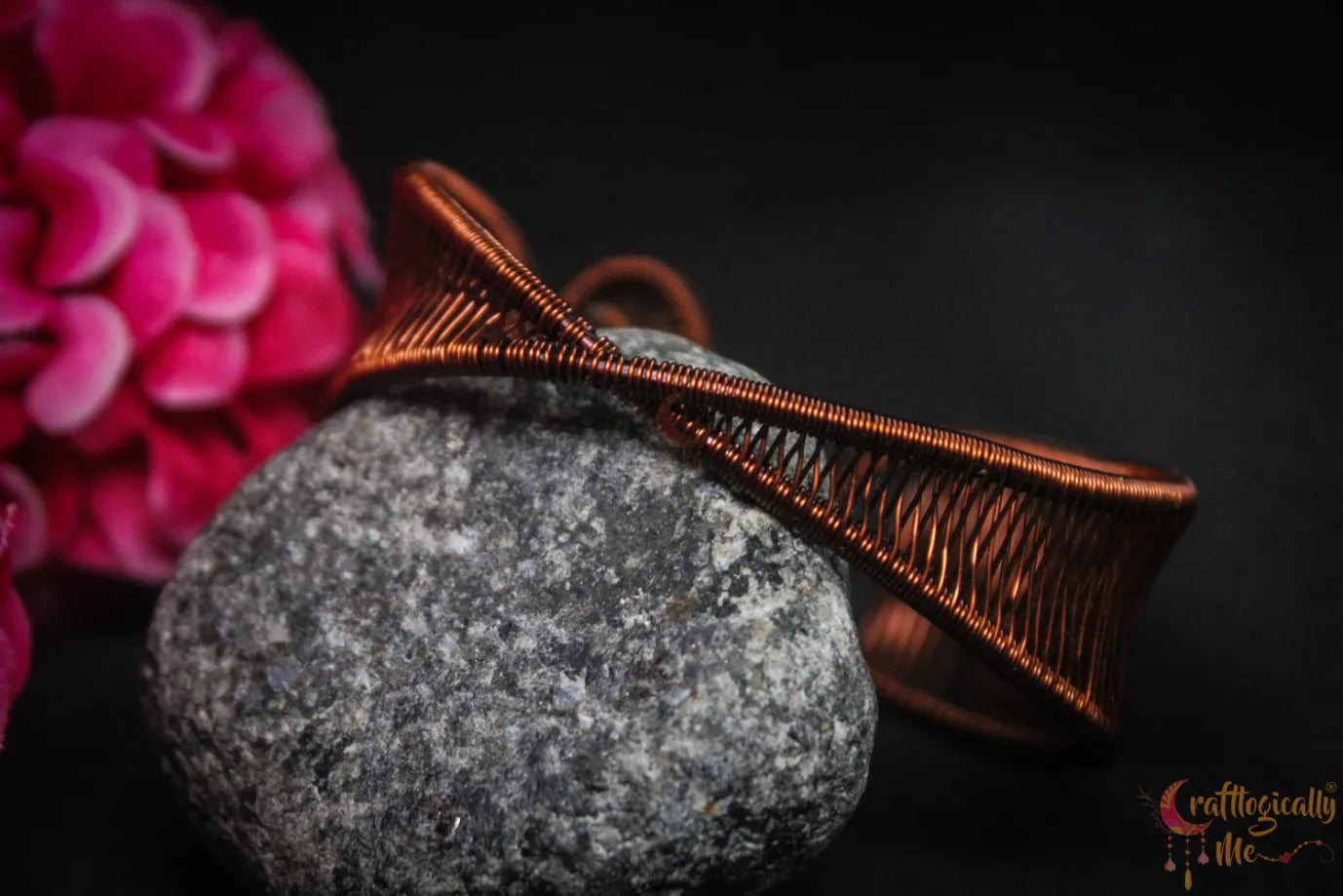 Wire Loom Cross Over Bracelet Cuff – Handmade Wire Jewelry