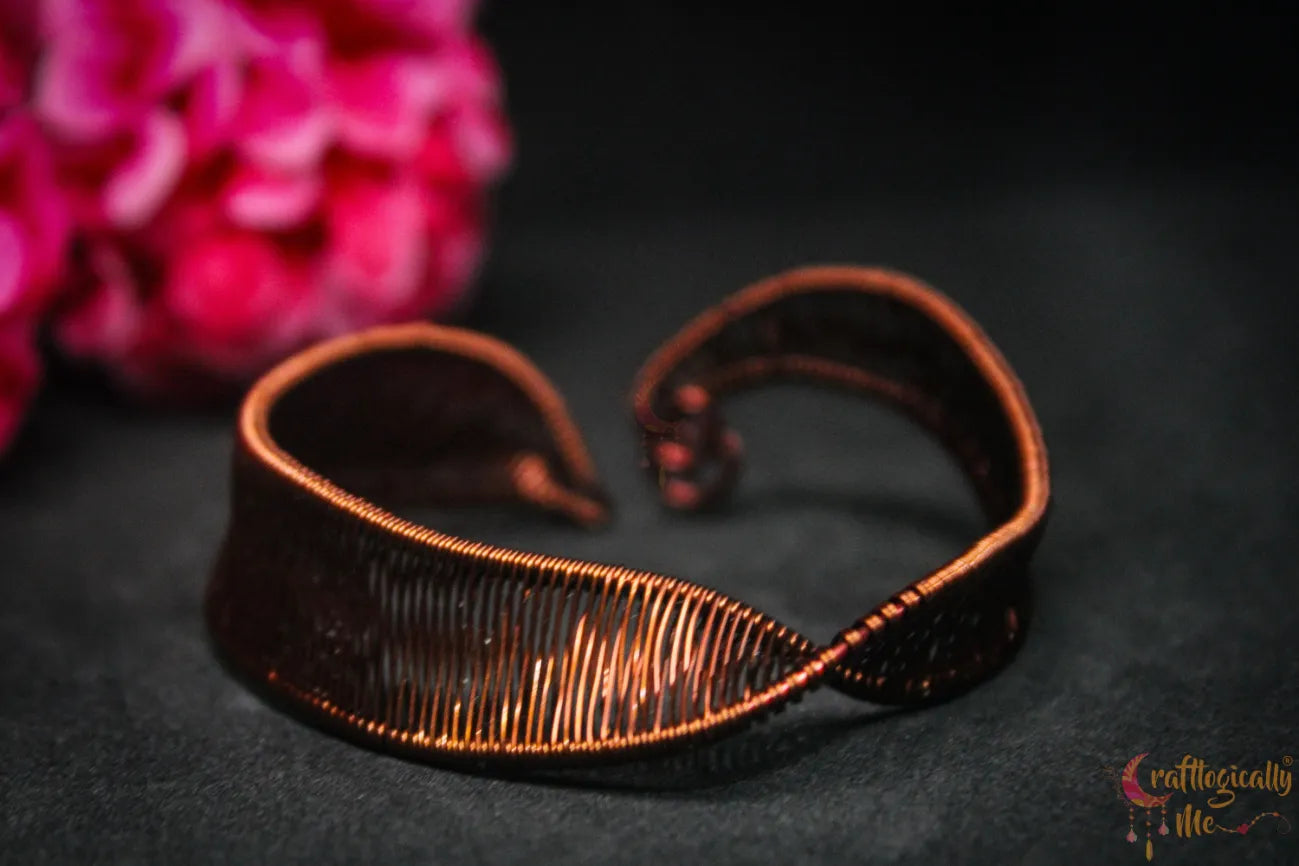 Wire Loom Twisted Bracelet Cuff – Handmade Wire Jewelry