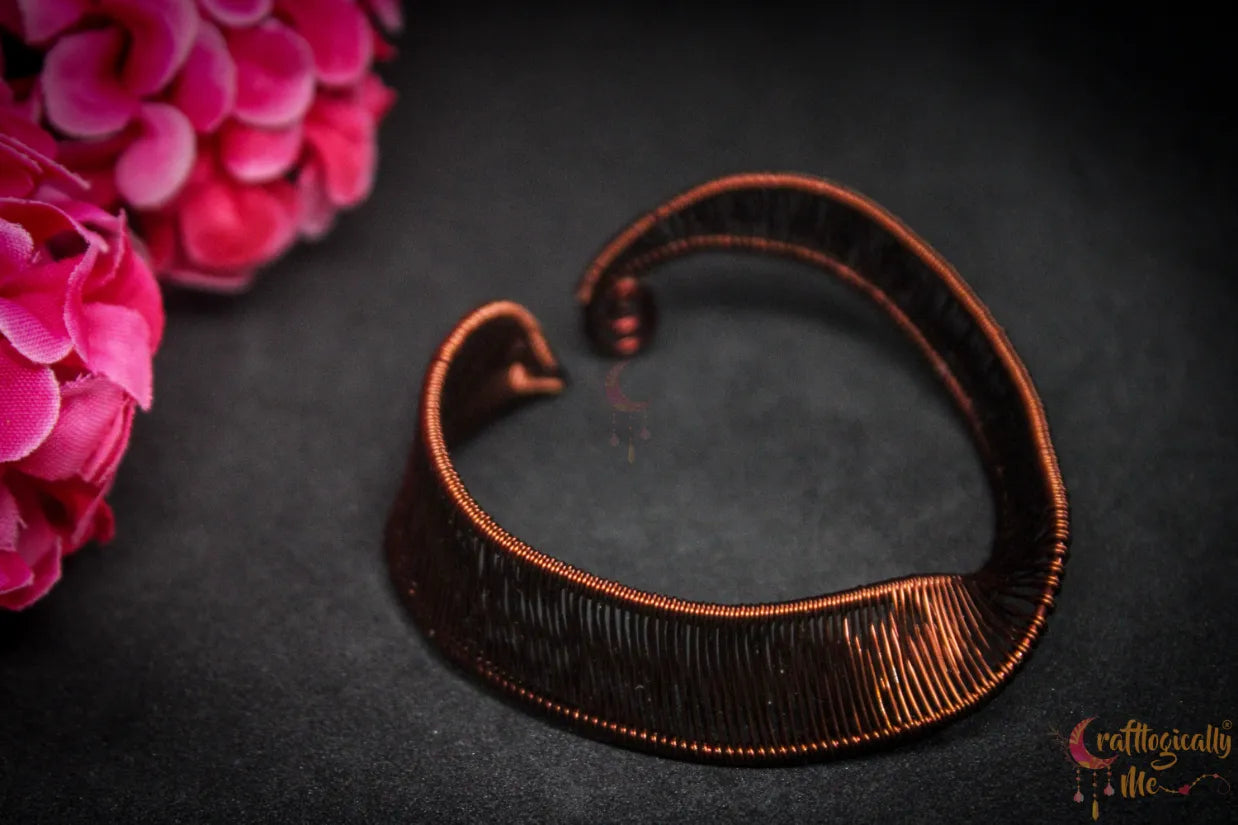 Wire Loom Twisted Bracelet Cuff – Handmade Wire Jewelry