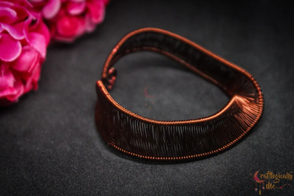 Wire Loom Twisted Bracelet Cuff – Handmade Wire Jewelry
