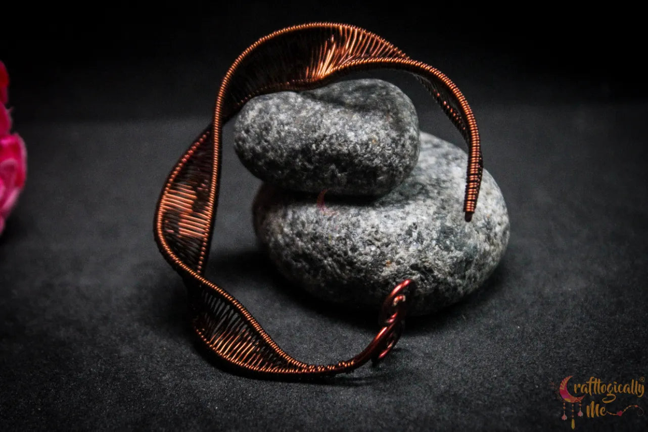 Wire Loom Helix Twisted Bracelet Cuff – Handmade Wire Jewelry
