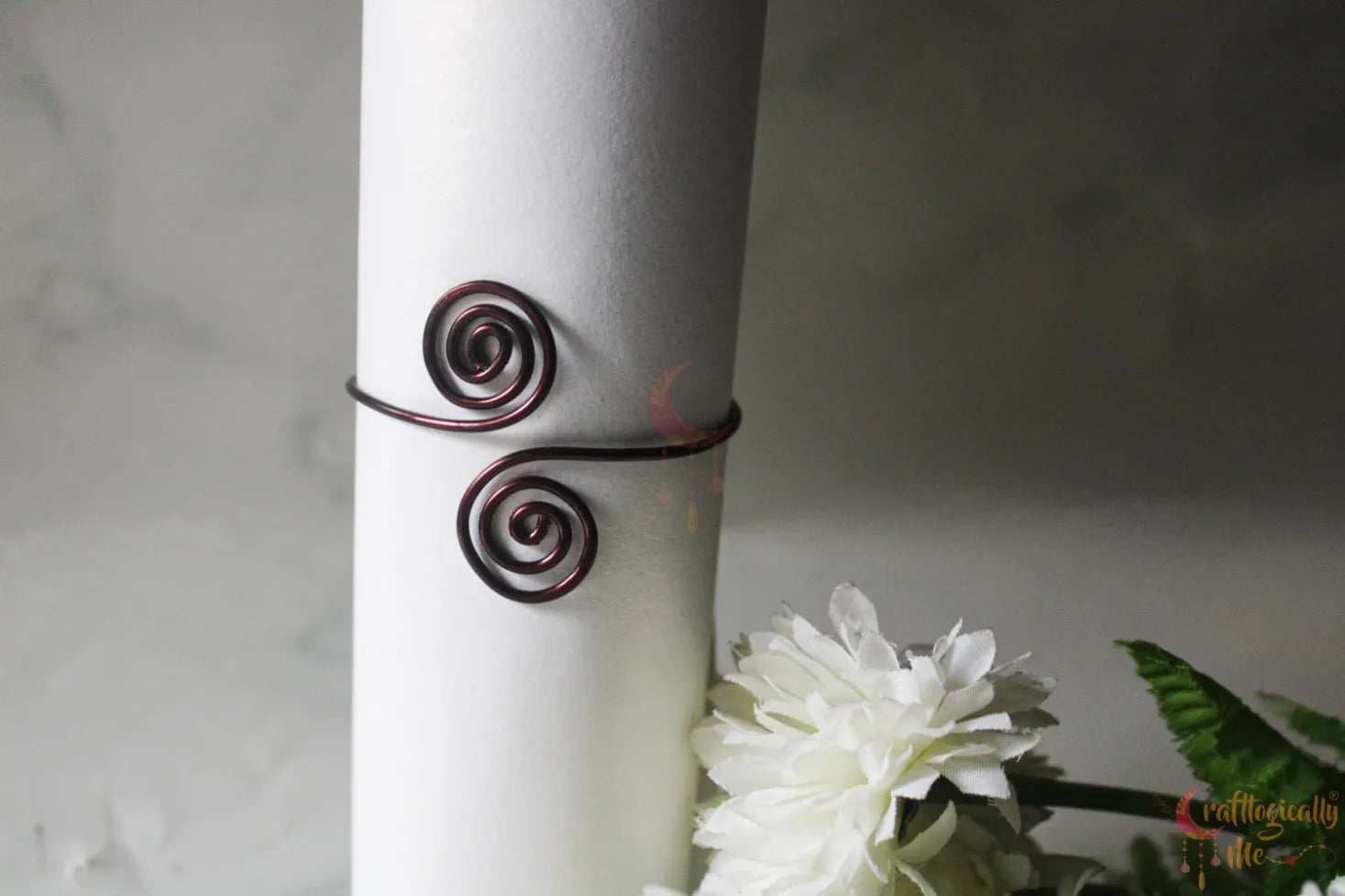 Swirly Double Bracelet Cuff – Handmade Wire Jewelry