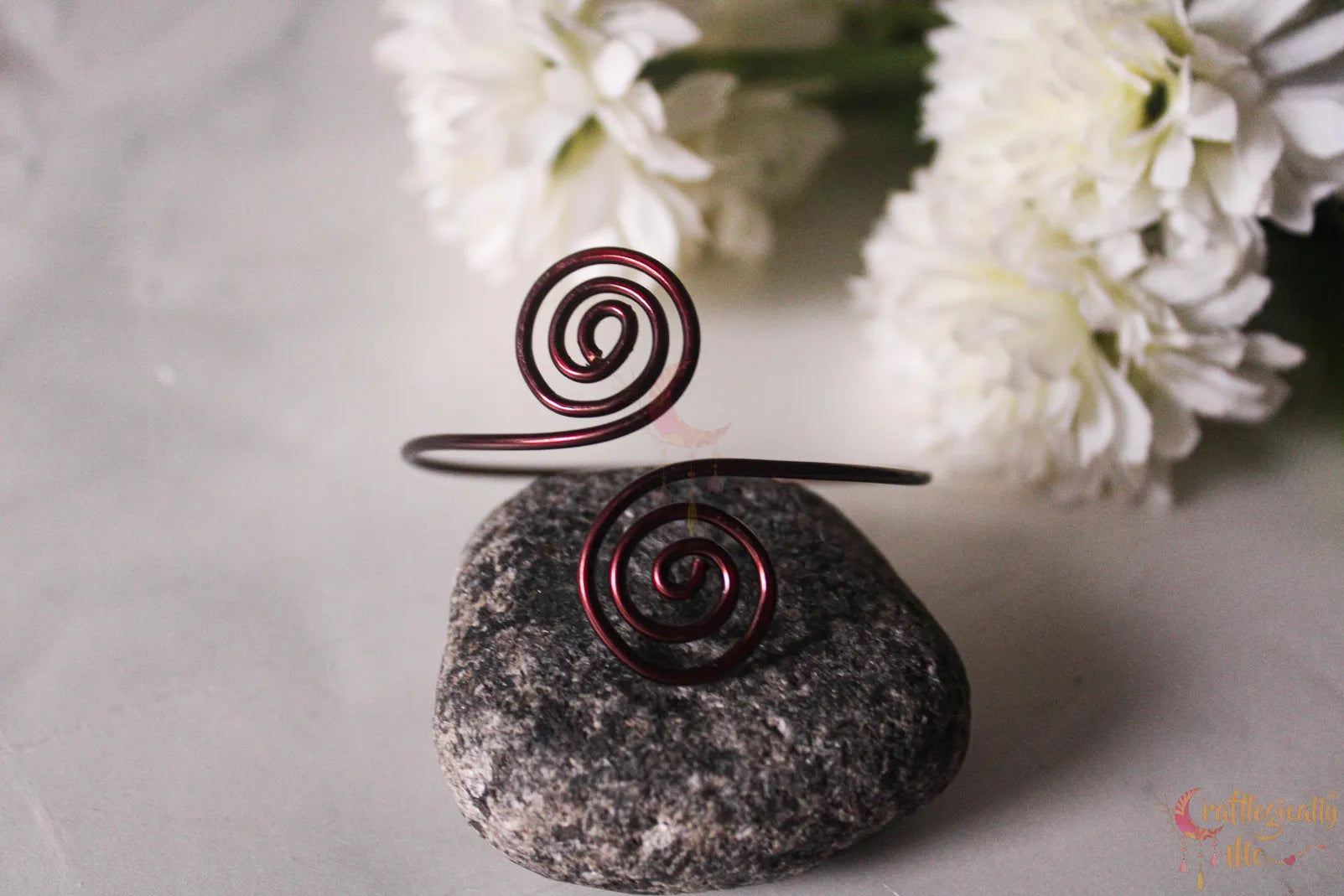 Swirly Double Bracelet Cuff – Handmade Wire Jewelry
