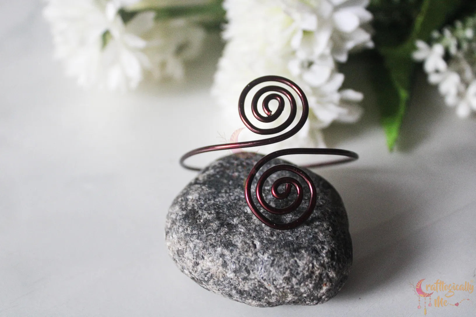 Swirly Double Bracelet Cuff – Handmade Wire Jewelry