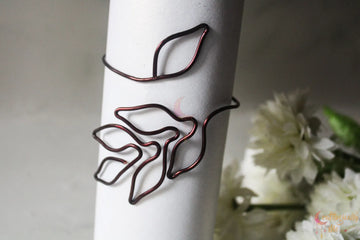 Leaf Bracelet Cuff – Handmade Wire Jewelry