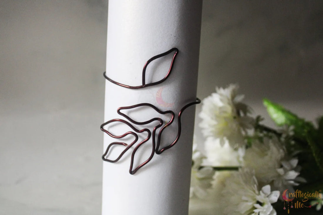 Leaf Bracelet Cuff – Handmade Wire Jewelry