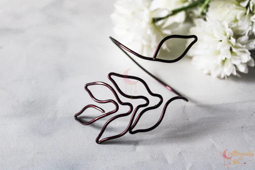 Leaf Bracelet Cuff – Handmade Wire Jewelry