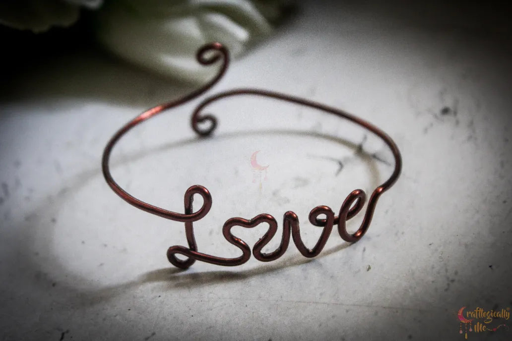 Love Bracelet Cuff – Handmade Wire Jewelry