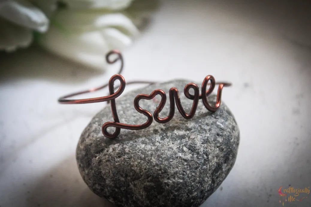 Love Bracelet Cuff – Handmade Wire Jewelry
