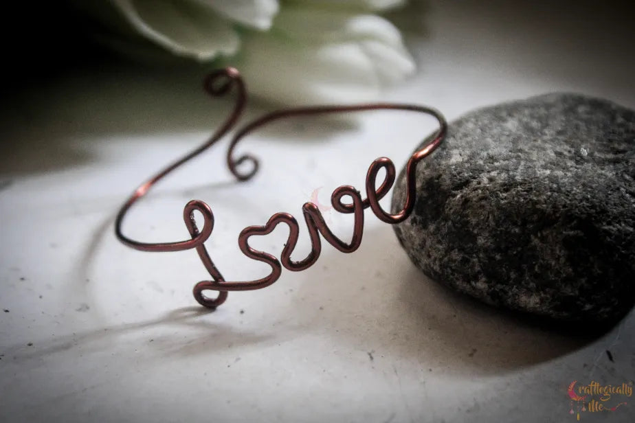 Love Bracelet Cuff – Handmade Wire Jewelry
