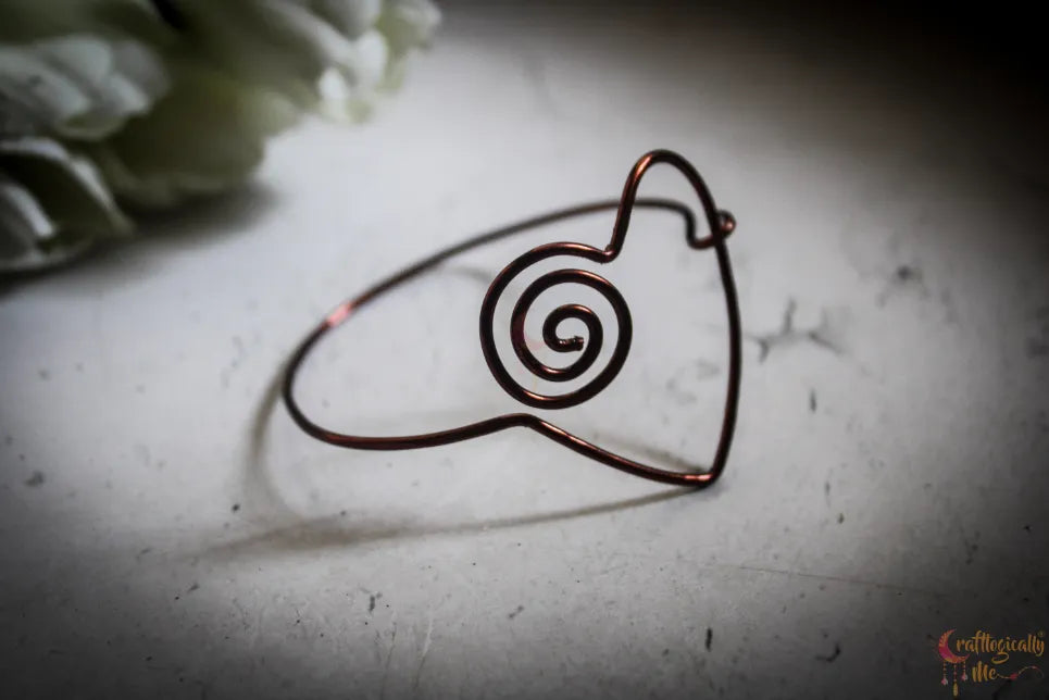 Heart Swirl Bracelet Cuff – Handmade Wire Jewelry