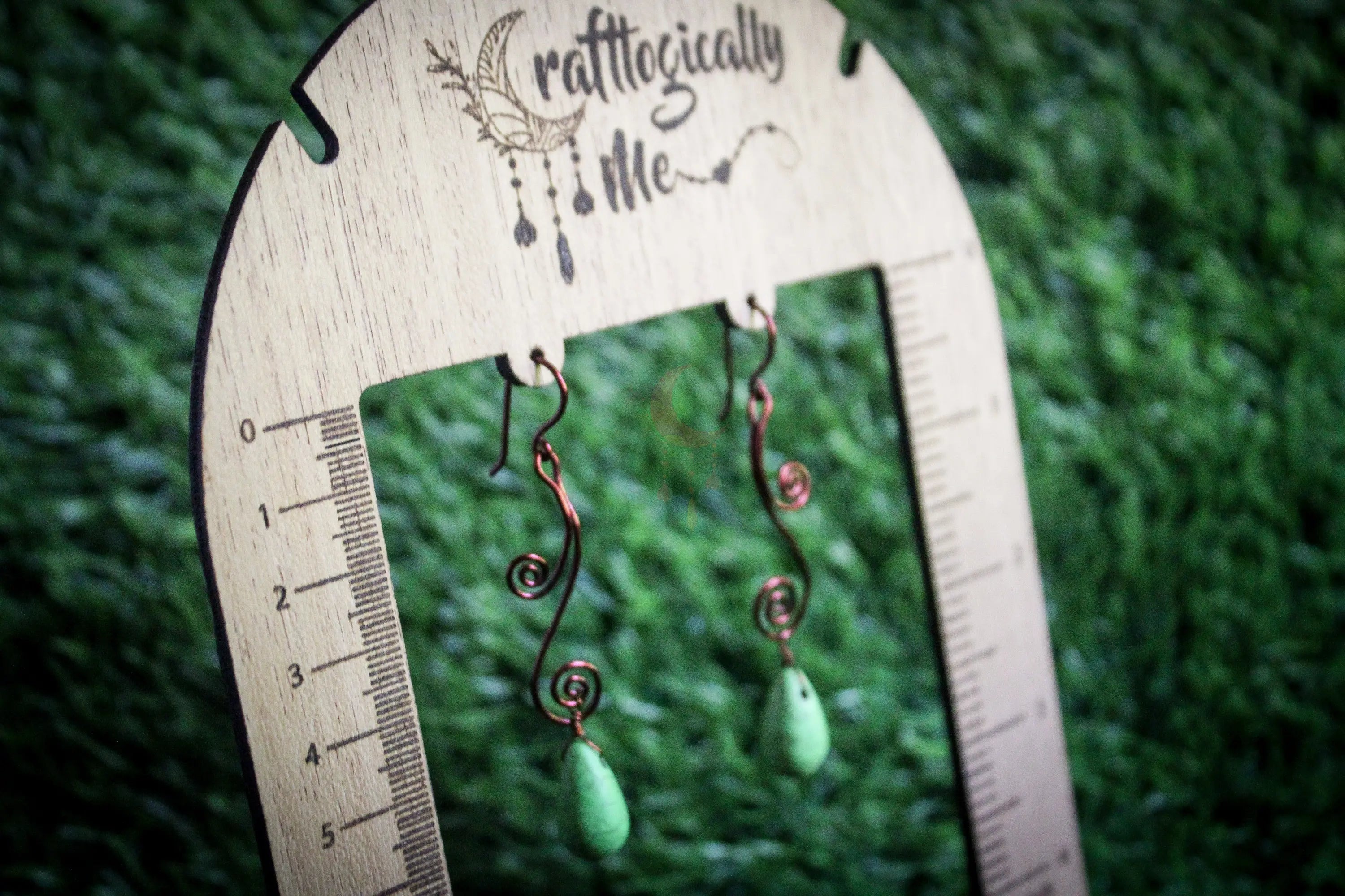 Long Swirl Drop Earrings – Handmade Wire Wrapped Statement Jewelry