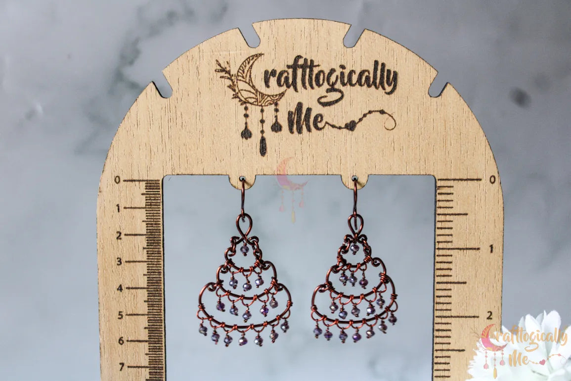 Tiered Drop Earrings – Handmade Wire Wrapped Layered Dangle Jewelry