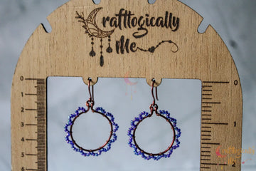 Flower Loop Earrings – Handmade Wire Wrapped Floral Dangle Jewelry