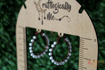 Bead Hoop Earrings – Handmade Wire Wrapped Dangle Jewelry