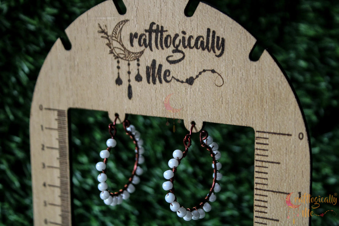 Bead Hoop Earrings – Handmade Wire Wrapped Dangle Jewelry