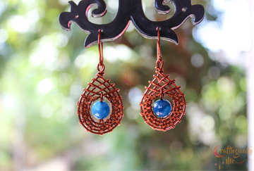 Wire Weave Criss-Cross Earrings - Handcrafted Artisan Jewelry