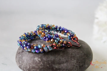 Seed Bead Hoops Earrings – Handmade Wire Jewelry