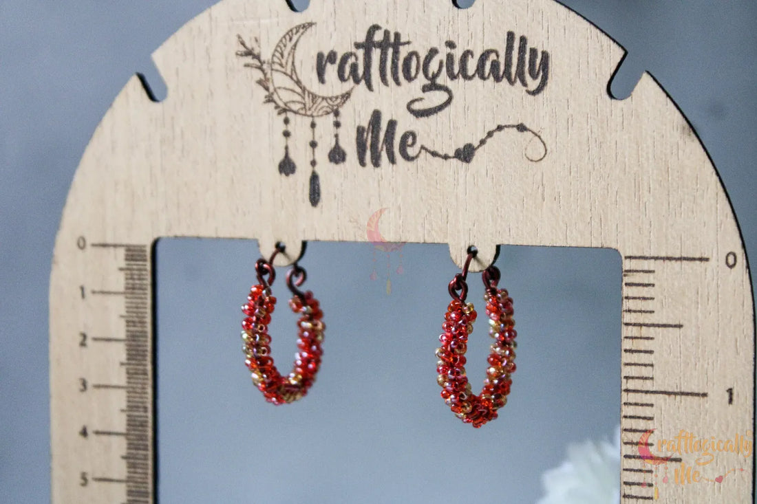 Seed Bead Hoops Earrings – Handmade Wire Jewelry