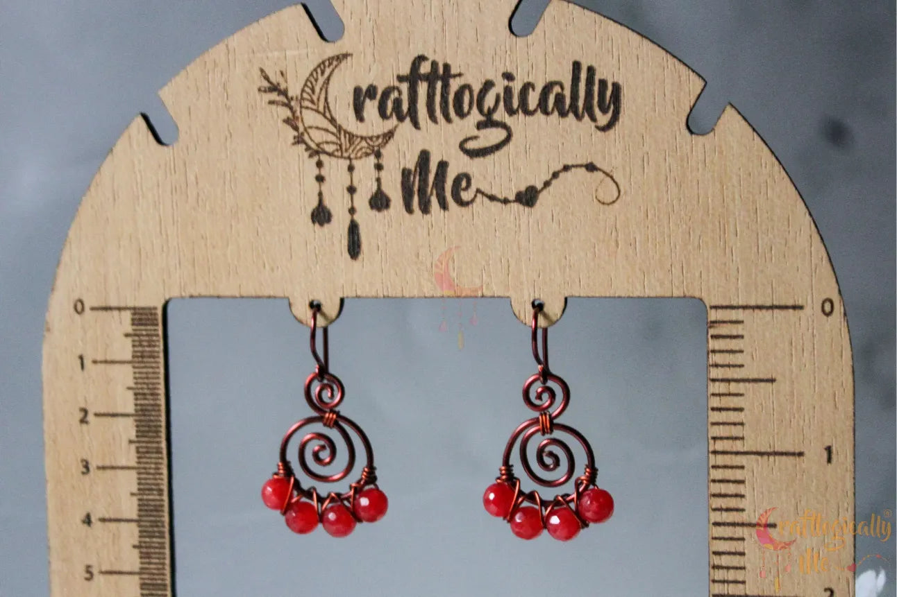Agate Swirl Criss-Cross Woven Earrings - Handmade Wire & Gemstone Jewelry