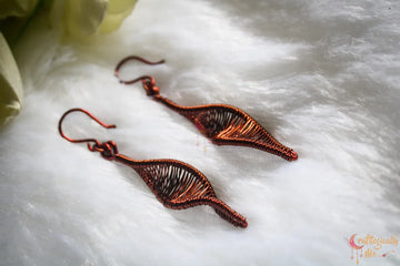 Mini DNA Danglers – Helix Twister Earrings - Handmade Wire Jewelry
