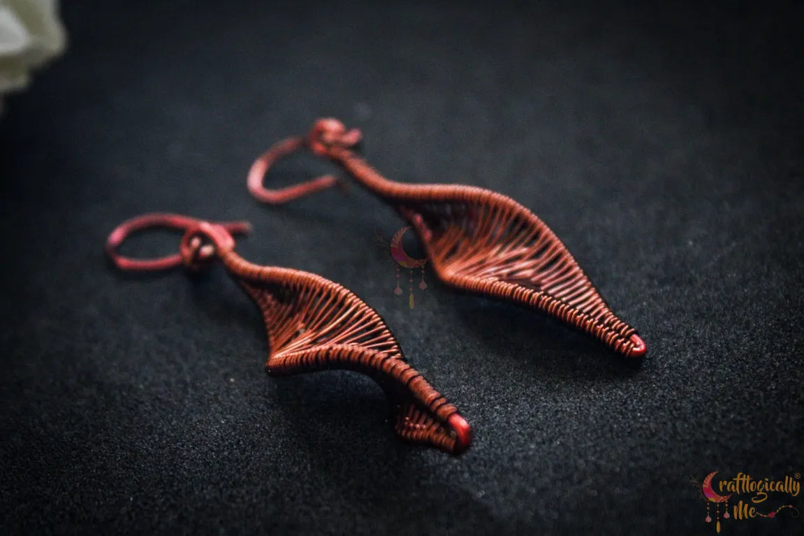 Mini DNA Danglers – Helix Twister Earrings - Handmade Wire Jewelry