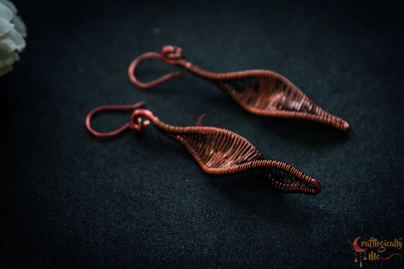 Mini DNA Danglers – Helix Twister Earrings - Handmade Wire Jewelry