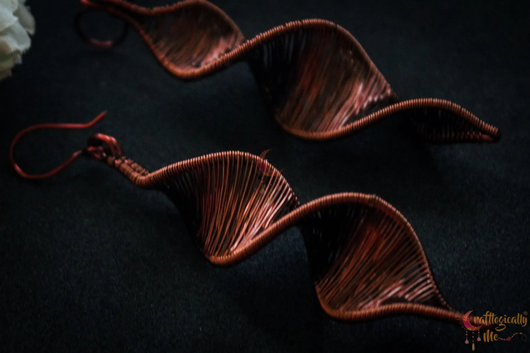 DNA Danglers – Helix Twisted Long Earrings - Handmade Wire Jewelry