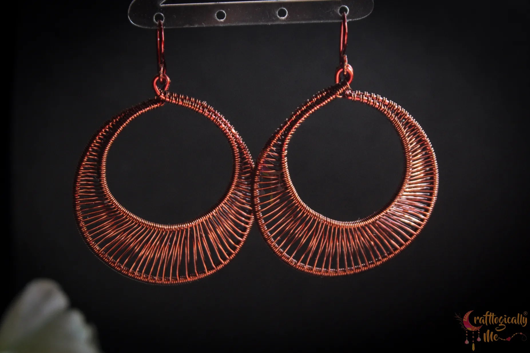 Round Hoops – Long Danglers - Handmade Wire Statement Earrings