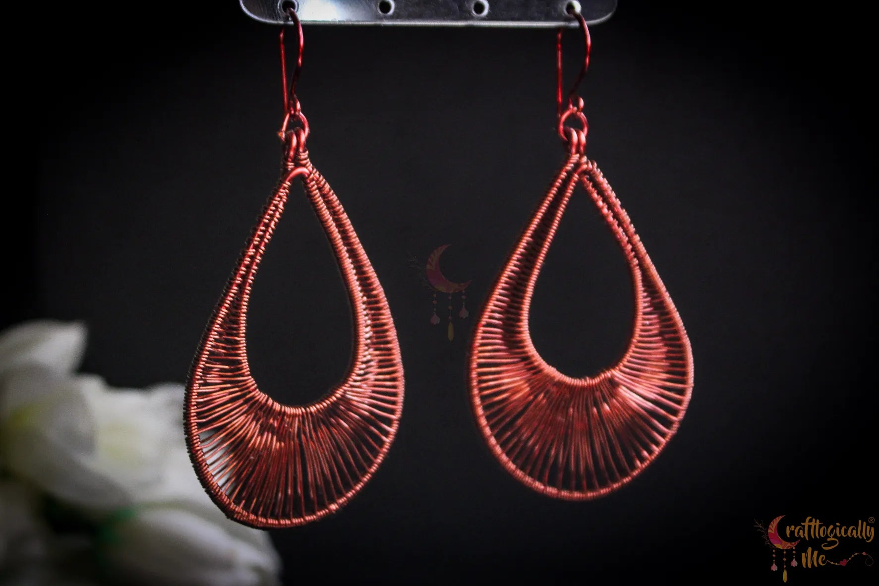 Drop Hoops – Long Danglers - Handmade Wire Statement Earrings