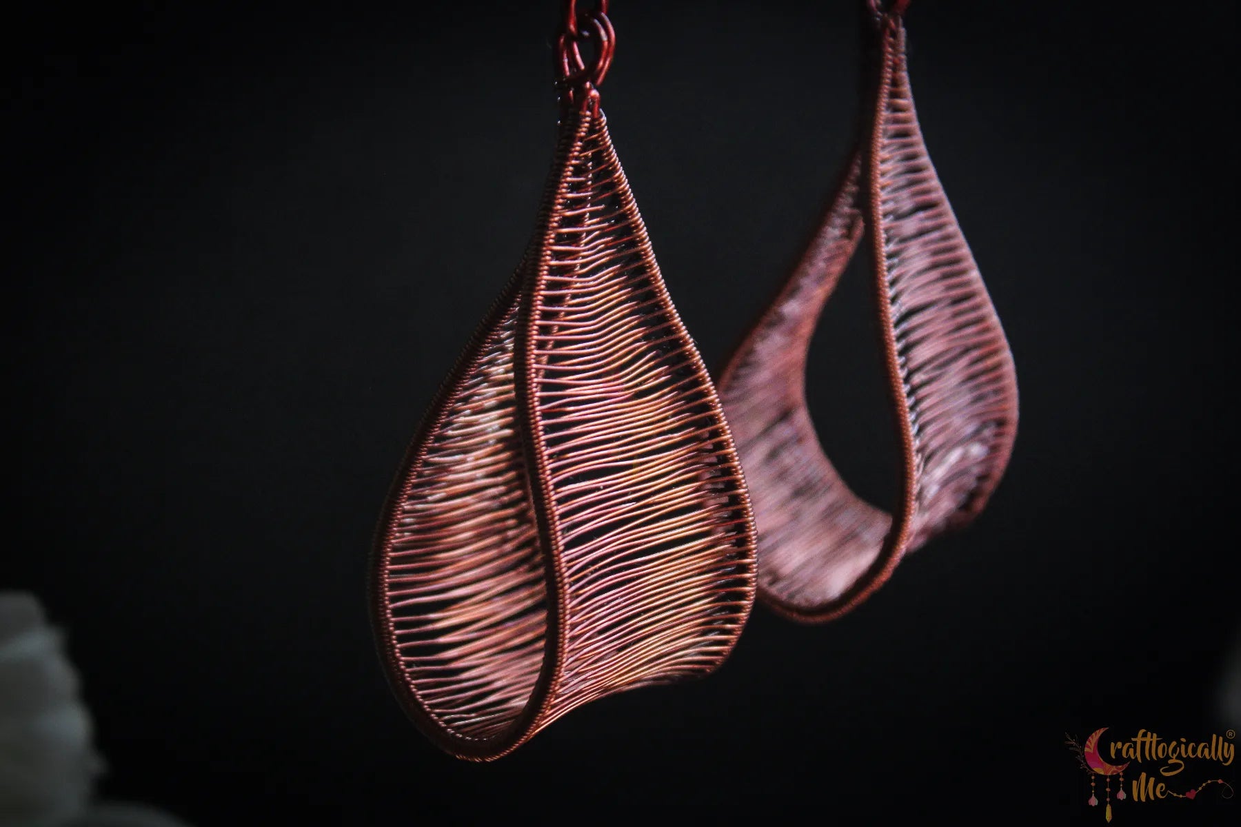 Long Swing Danglers - Handmade Wire Statement Earrings