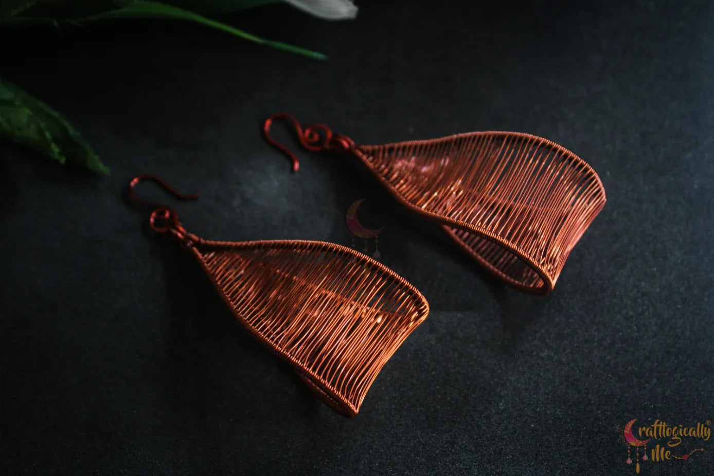 Long Swing Danglers - Handmade Wire Statement Earrings
