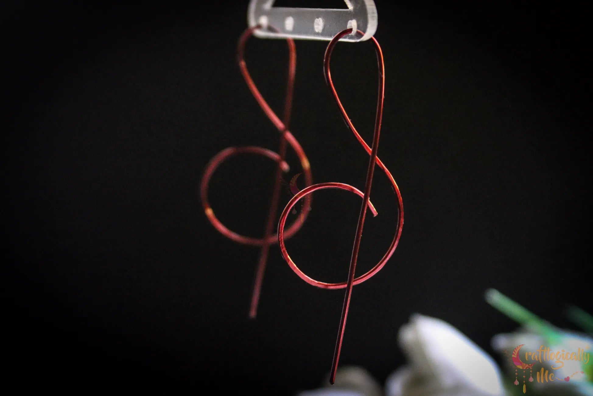 Treble Reverse Threader Earrings - Handmade Wire Statement Earrings