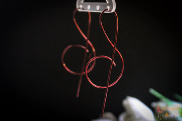 Treble Reverse Threader Earrings - Handmade Wire Statement Earrings