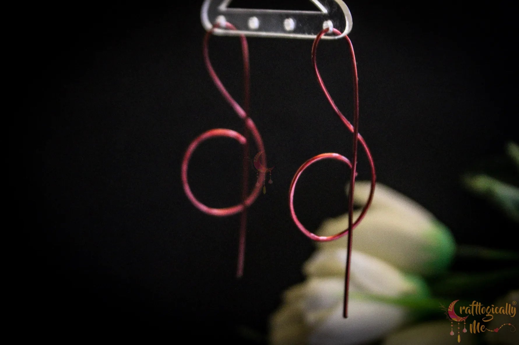 Treble Reverse Threader Earrings - Handmade Wire Statement Earrings