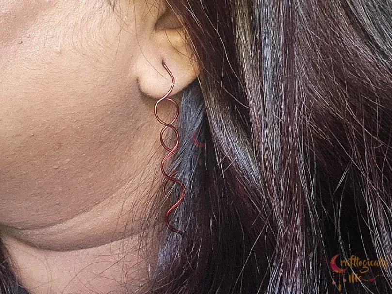 Spiral Threader Earrings - Handmade Wire Statement Jewelry