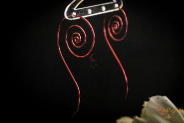 Swirl Threader Earrings – Handmade Wire Wrapped Jewelry