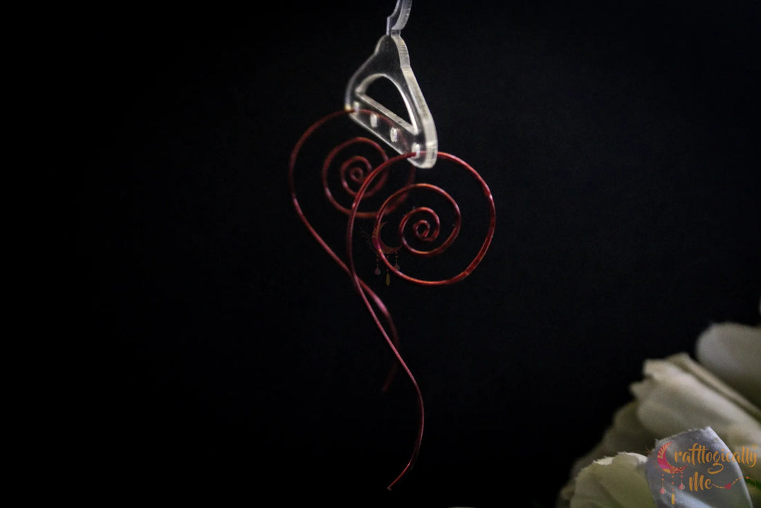 Swirl Threader Earrings – Handmade Wire Wrapped Jewelry