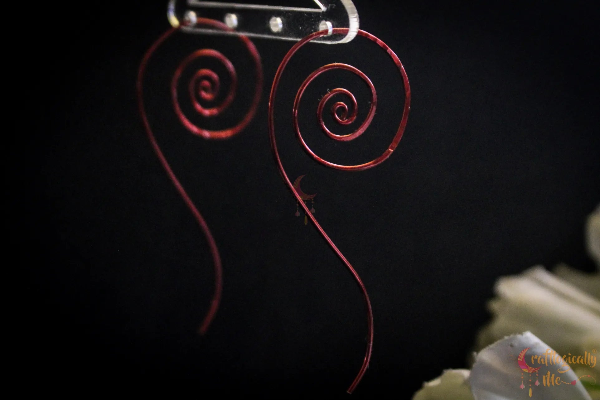 Swirl Threader Earrings – Handmade Wire Wrapped Jewelry