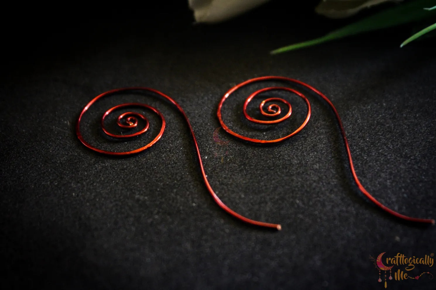 Swirl Threader Earrings – Handmade Wire Wrapped Jewelry