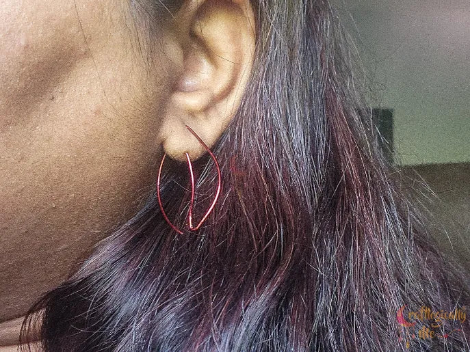 Leaf Threader Earrings – Handmade Wire Statement Jewelry
