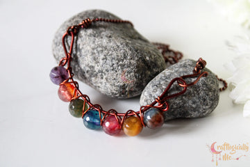 Multicolor Agate Wrap Choker – Handmade Gemstone Jewelry