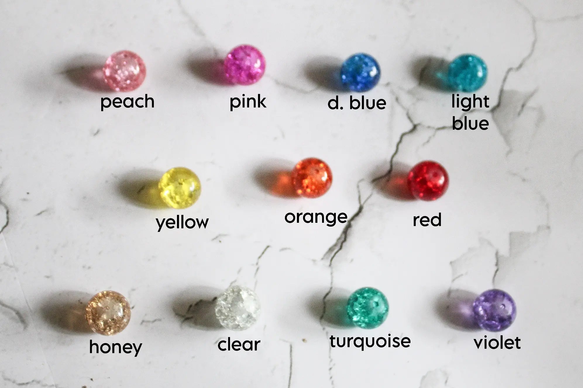 Crackle Bead Round Pendant – Handmade Wire Jewelry