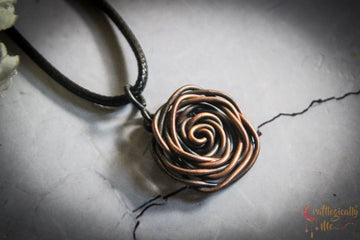 Big Rose Pendant – Handmade Wire Jewelry